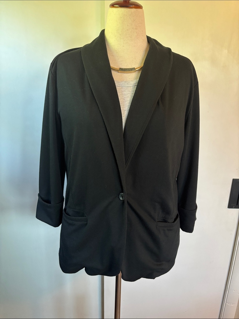 Banana Republic Black Shawl-Collar Single-Button Blazer